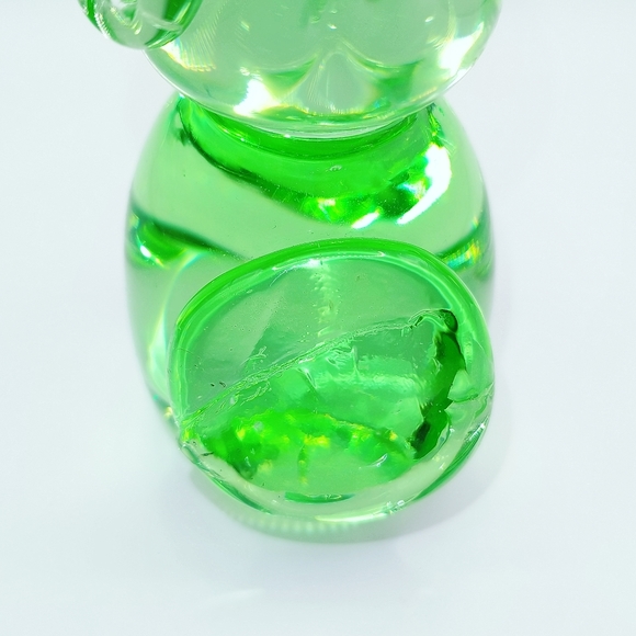 Vintage Art Glass Owl Light Green - Picture 5 of 12